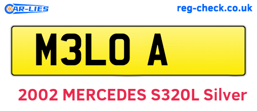 M3LOA are the vehicle registration plates.