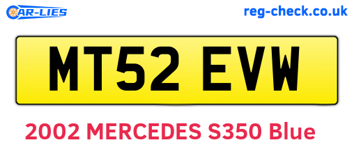 MT52EVW are the vehicle registration plates.