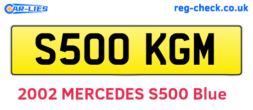 S500KGM are the vehicle registration plates.