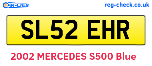 SL52EHR are the vehicle registration plates.