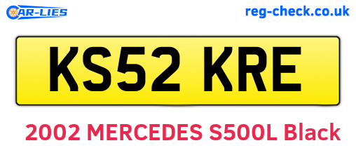 KS52KRE are the vehicle registration plates.