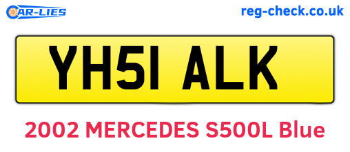 YH51ALK are the vehicle registration plates.