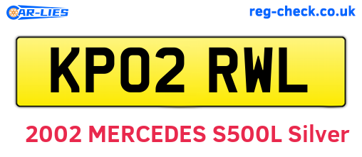 KP02RWL are the vehicle registration plates.