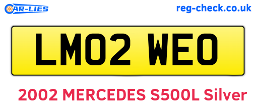 LM02WEO are the vehicle registration plates.
