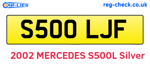 S500LJF are the vehicle registration plates.