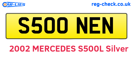 S500NEN are the vehicle registration plates.