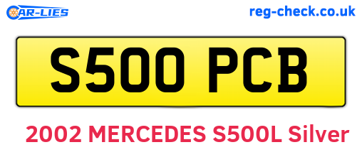 S500PCB are the vehicle registration plates.