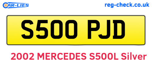 S500PJD are the vehicle registration plates.