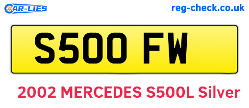 S50OFW are the vehicle registration plates.