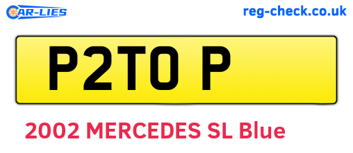 P2TOP are the vehicle registration plates.