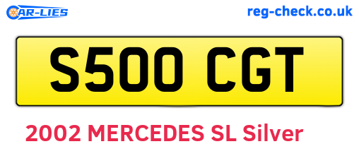 S500CGT are the vehicle registration plates.