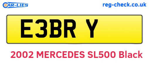 E3BRY are the vehicle registration plates.