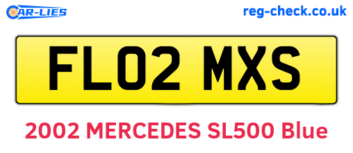 FL02MXS are the vehicle registration plates.