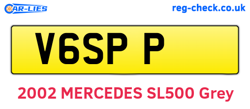 V6SPP are the vehicle registration plates.