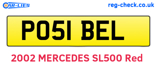 PO51BEL are the vehicle registration plates.
