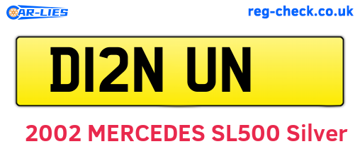 D12NUN are the vehicle registration plates.