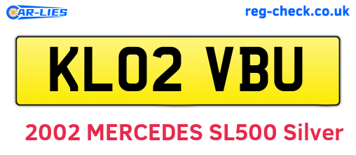 KL02VBU are the vehicle registration plates.