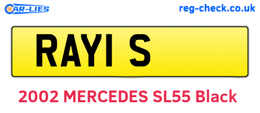 RAY1S are the vehicle registration plates.