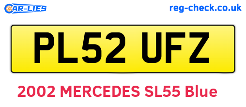 PL52UFZ are the vehicle registration plates.