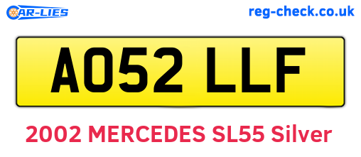 AO52LLF are the vehicle registration plates.