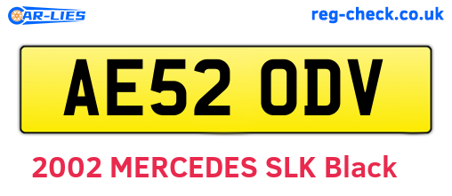 AE52ODV are the vehicle registration plates.