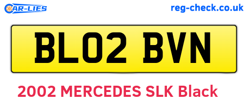 BL02BVN are the vehicle registration plates.