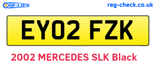 EY02FZK are the vehicle registration plates.