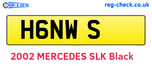 H6NWS are the vehicle registration plates.