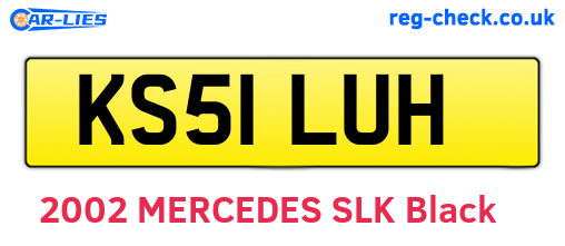 KS51LUH are the vehicle registration plates.