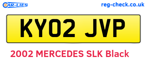 KY02JVP are the vehicle registration plates.