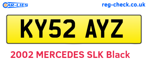 KY52AYZ are the vehicle registration plates.