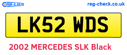 LK52WDS are the vehicle registration plates.