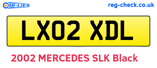 LX02XDL are the vehicle registration plates.