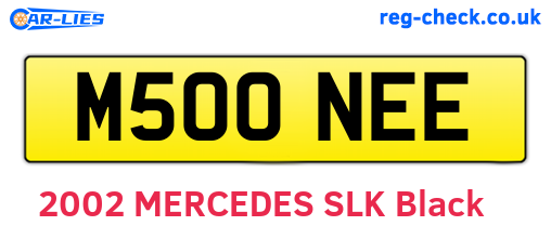 M500NEE are the vehicle registration plates.