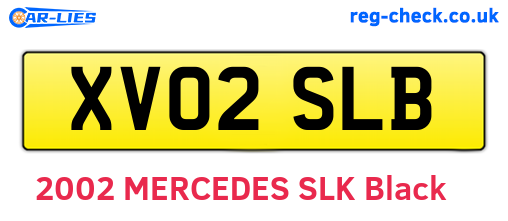 XV02SLB are the vehicle registration plates.