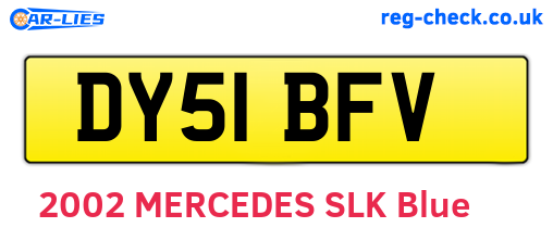 DY51BFV are the vehicle registration plates.