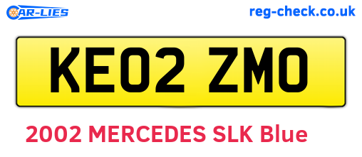 KE02ZMO are the vehicle registration plates.