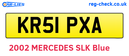 KR51PXA are the vehicle registration plates.