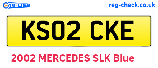 KS02CKE are the vehicle registration plates.