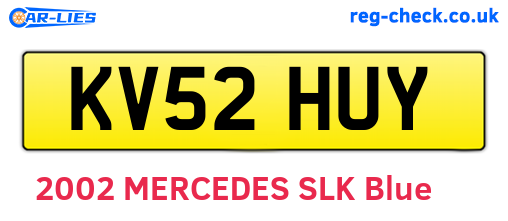 KV52HUY are the vehicle registration plates.