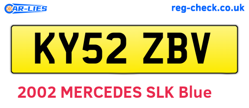 KY52ZBV are the vehicle registration plates.