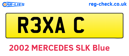 R3XAC are the vehicle registration plates.