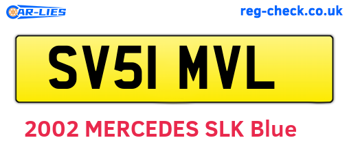 SV51MVL are the vehicle registration plates.