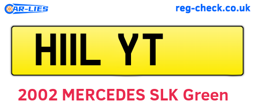 H11LYT are the vehicle registration plates.