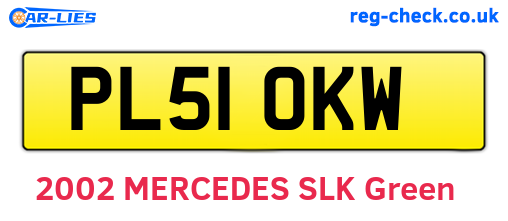 PL51OKW are the vehicle registration plates.