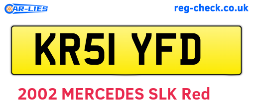 KR51YFD are the vehicle registration plates.