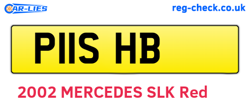 P11SHB are the vehicle registration plates.
