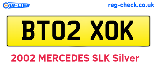 BT02XOK are the vehicle registration plates.