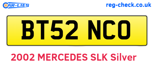 BT52NCO are the vehicle registration plates.