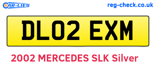 DL02EXM are the vehicle registration plates.